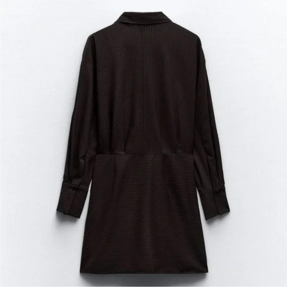 Zara PINSTRIPE SHIRT DRESS - Picture 6 of 6